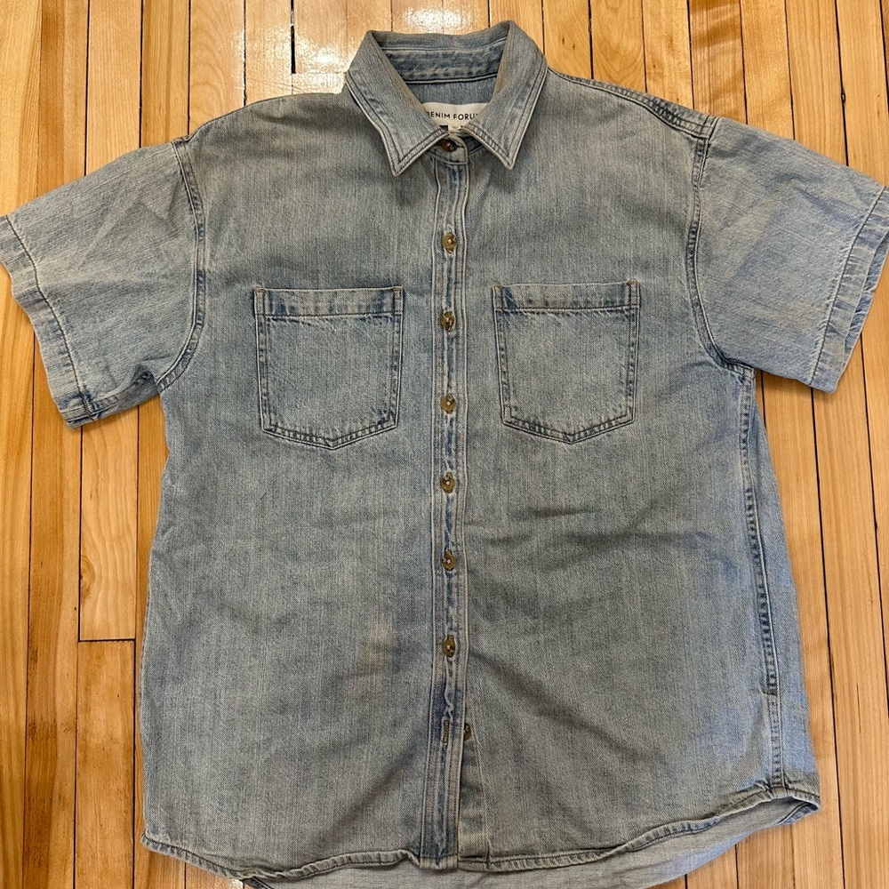 Aritzia Blue Denim Shirt